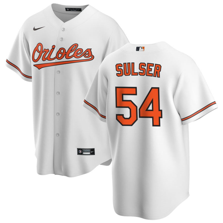 Nike Men #54 Cole Sulser Baltimore Orioles Baseball Jerseys Sale-White